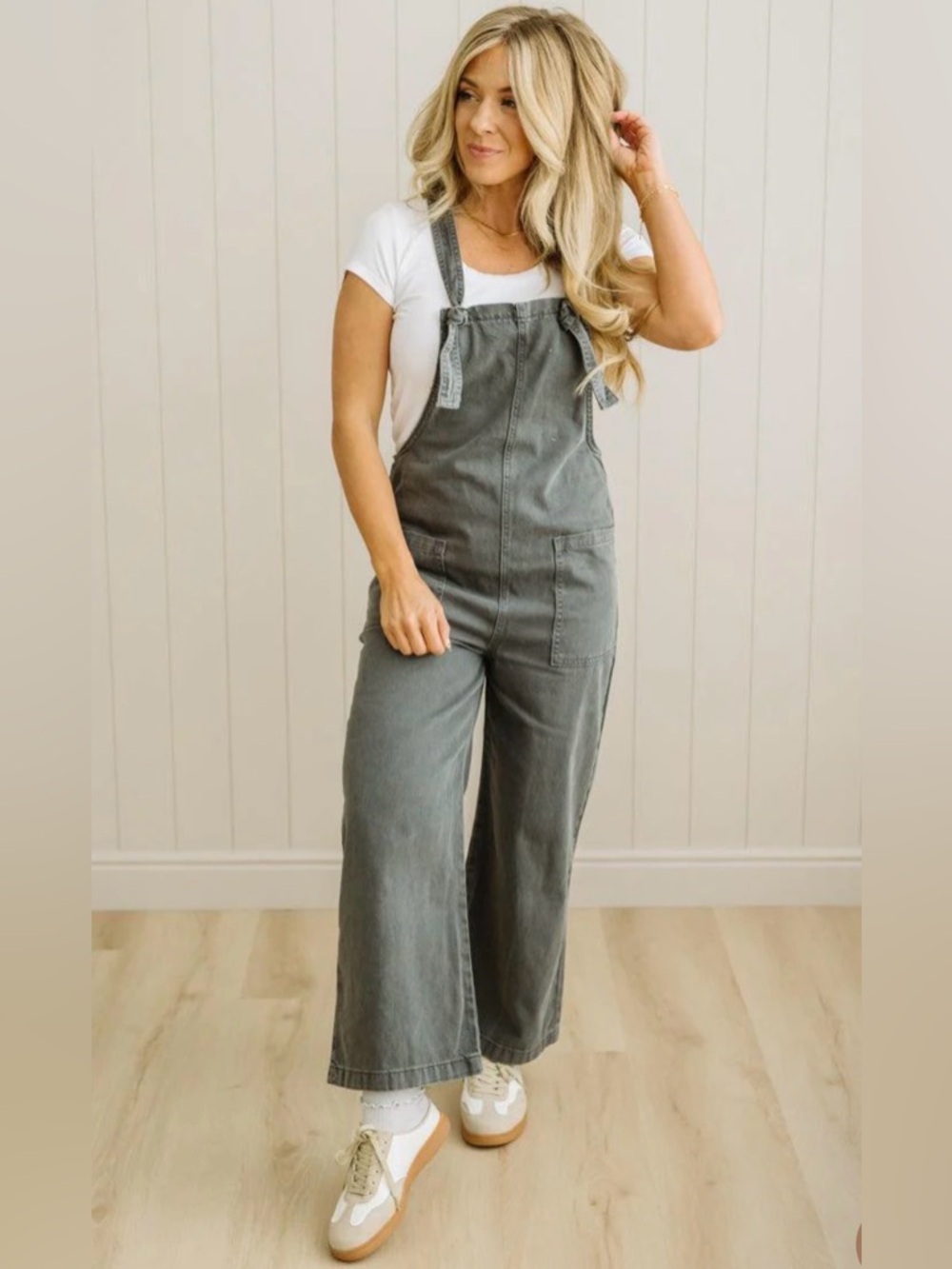Zenana Nicola Relaxed Wide-Leg Overalls in Jade Green